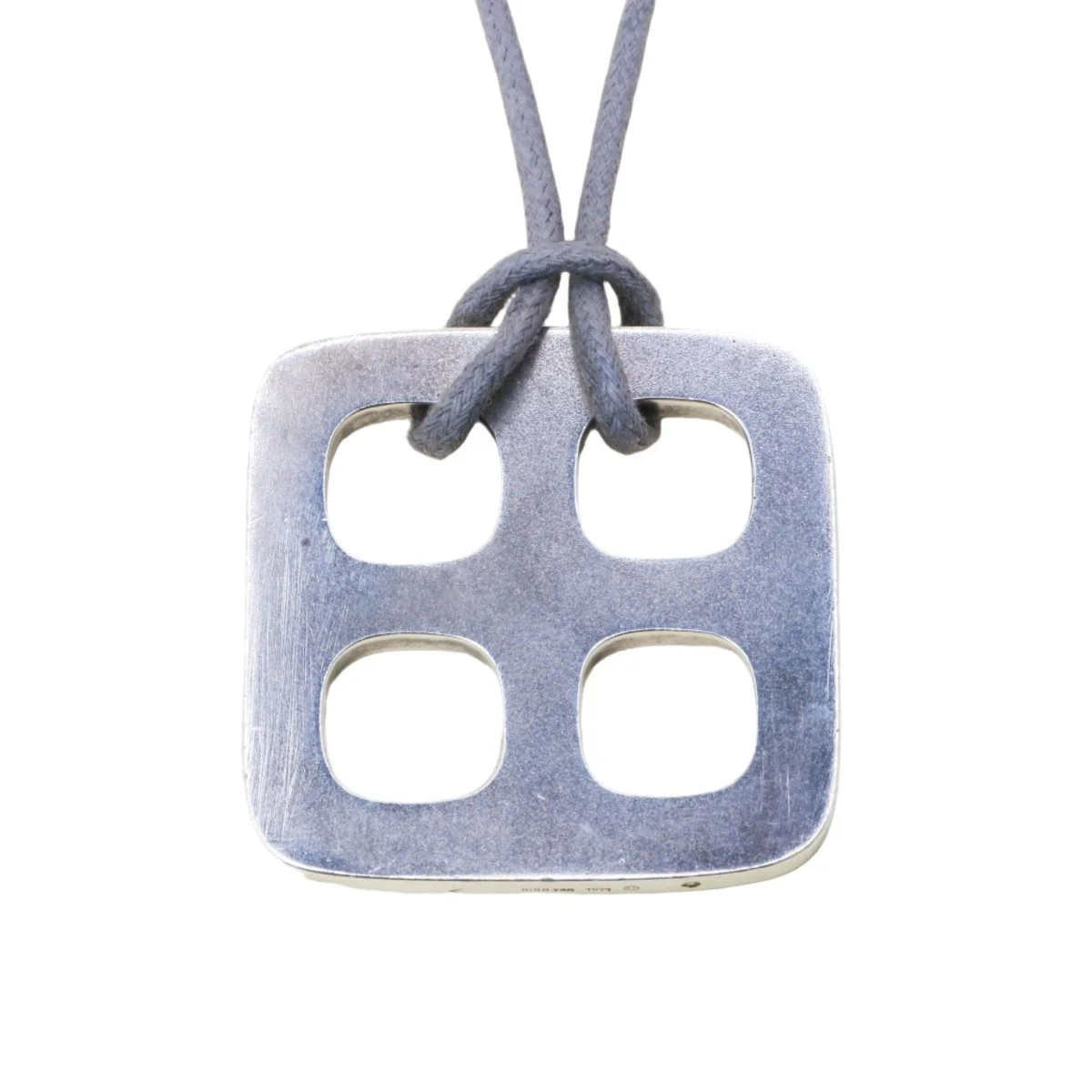 DINH VAN Colier Pendentif moderniste Cordon Gris