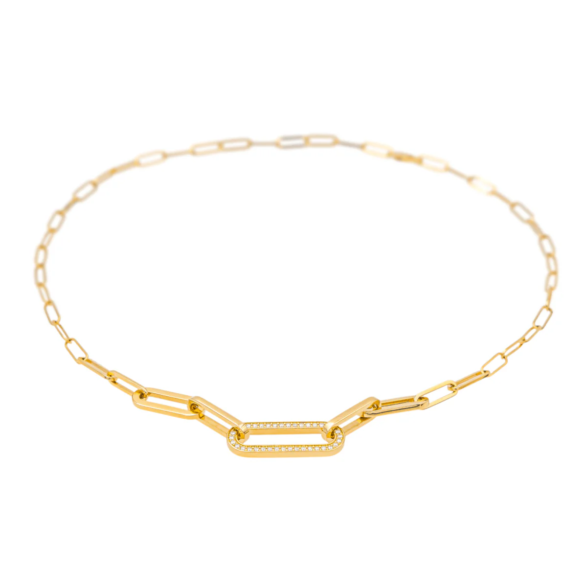 Collier Maille DINH VAN "Maillon" en or jaune et diamants - Image 3