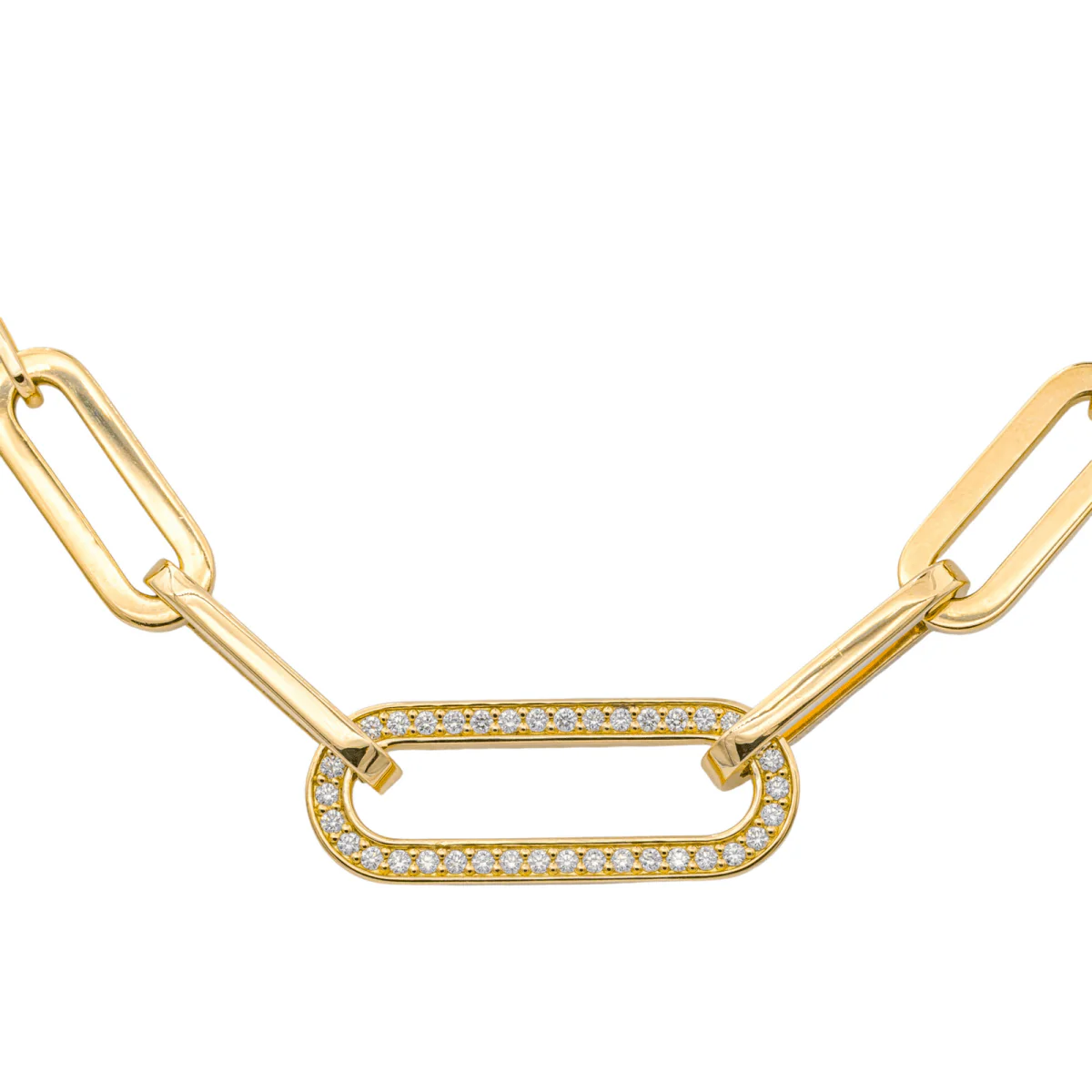 Collier Maille DINH VAN "Maillon" en or jaune et diamants - Image 4