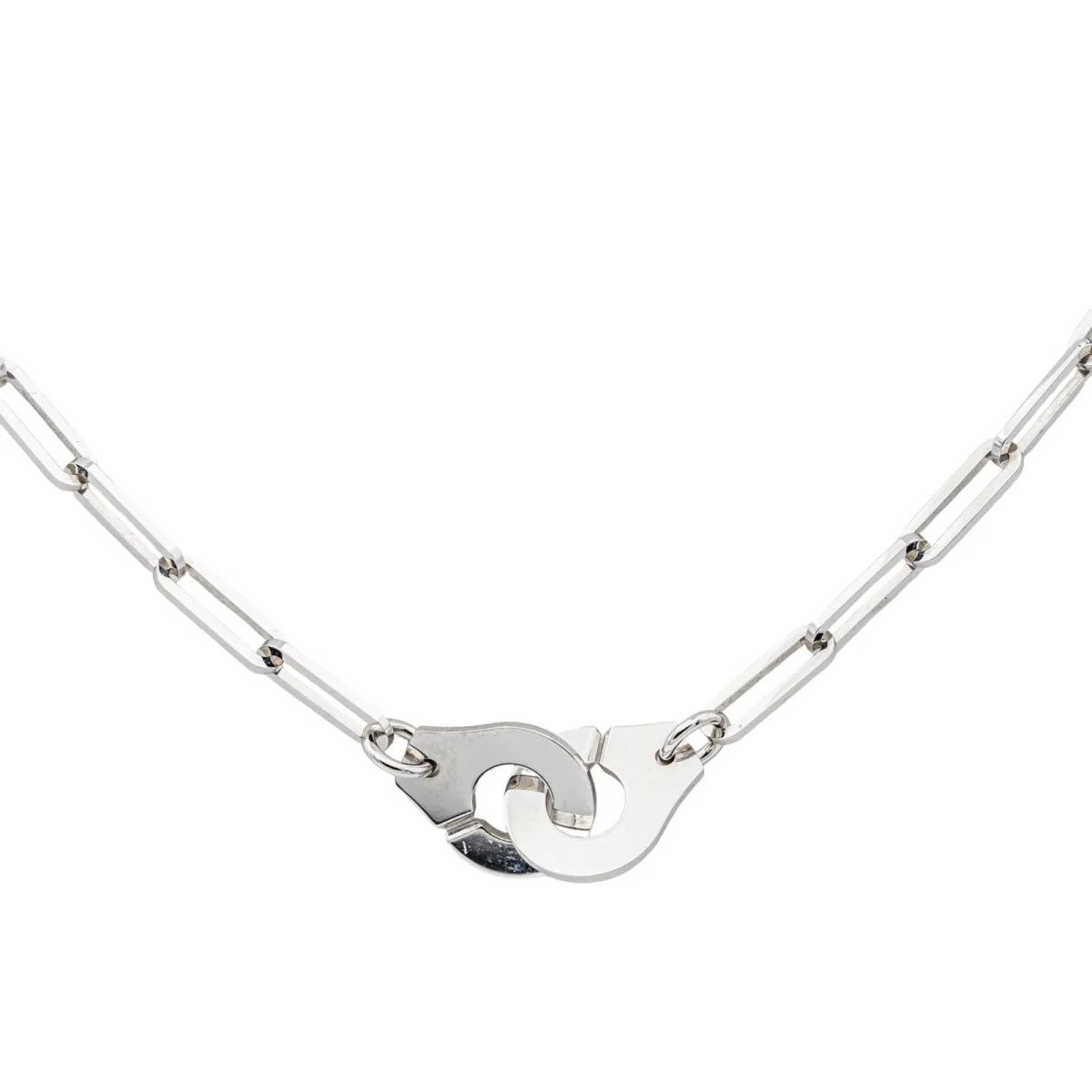 Collier Dinh Van Menottes en or blanc - Image 5
