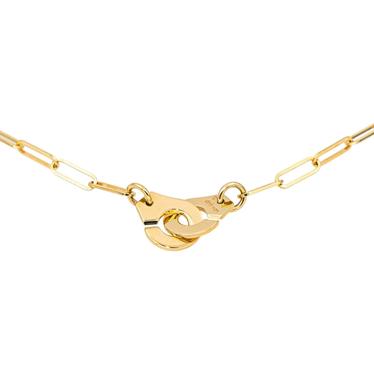 Collier Chaîne DINH VAN "Menottes R10" en or jaune - Image 3