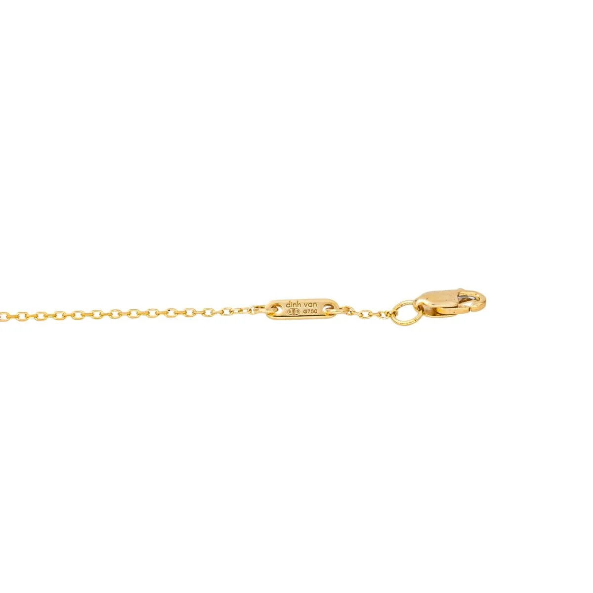 Collier Pendentif DINH VAN "Menottes R8" en or jaune et diamant - Image 5
