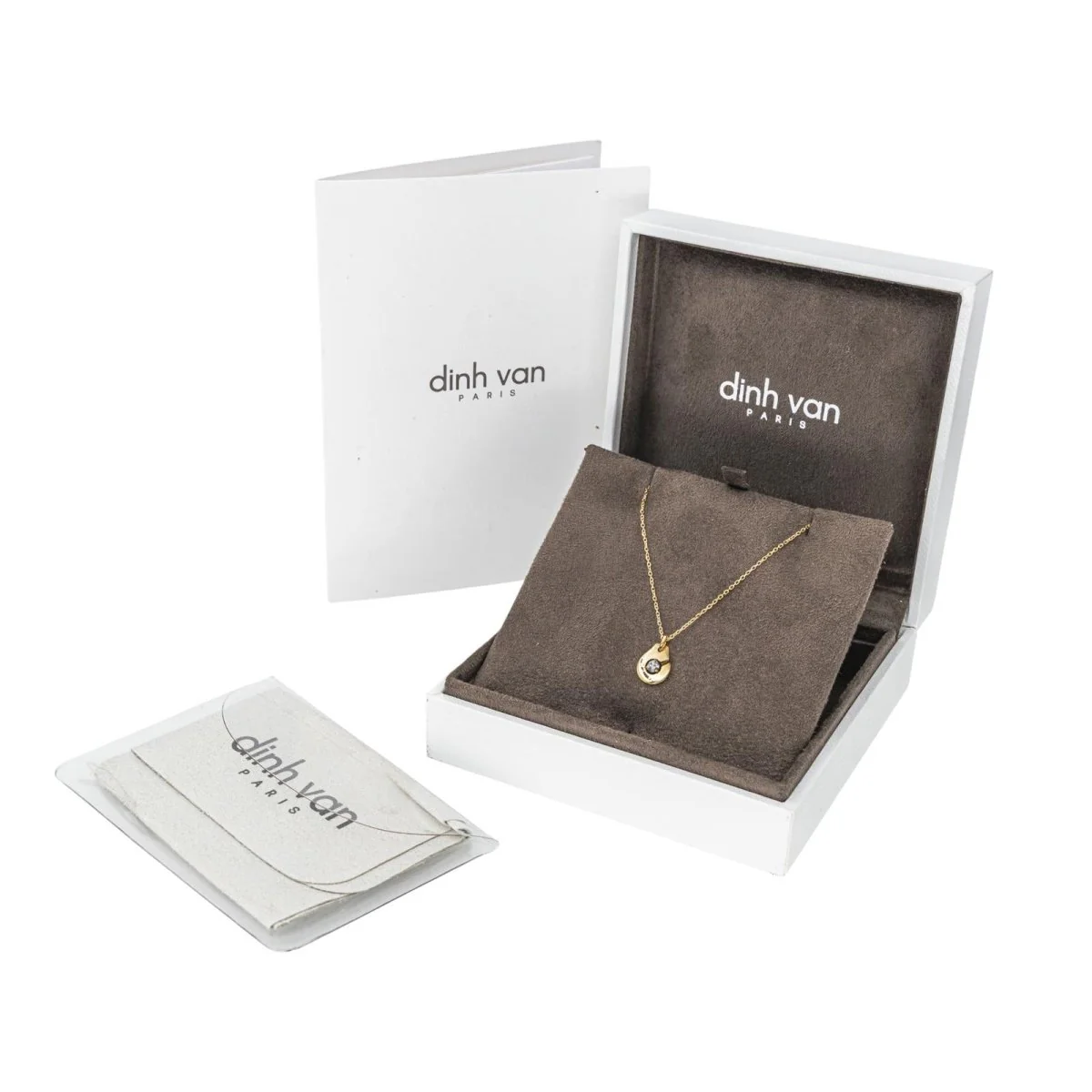 Collier Pendentif DINH VAN "Menottes R8" en or jaune et diamant - Image 7