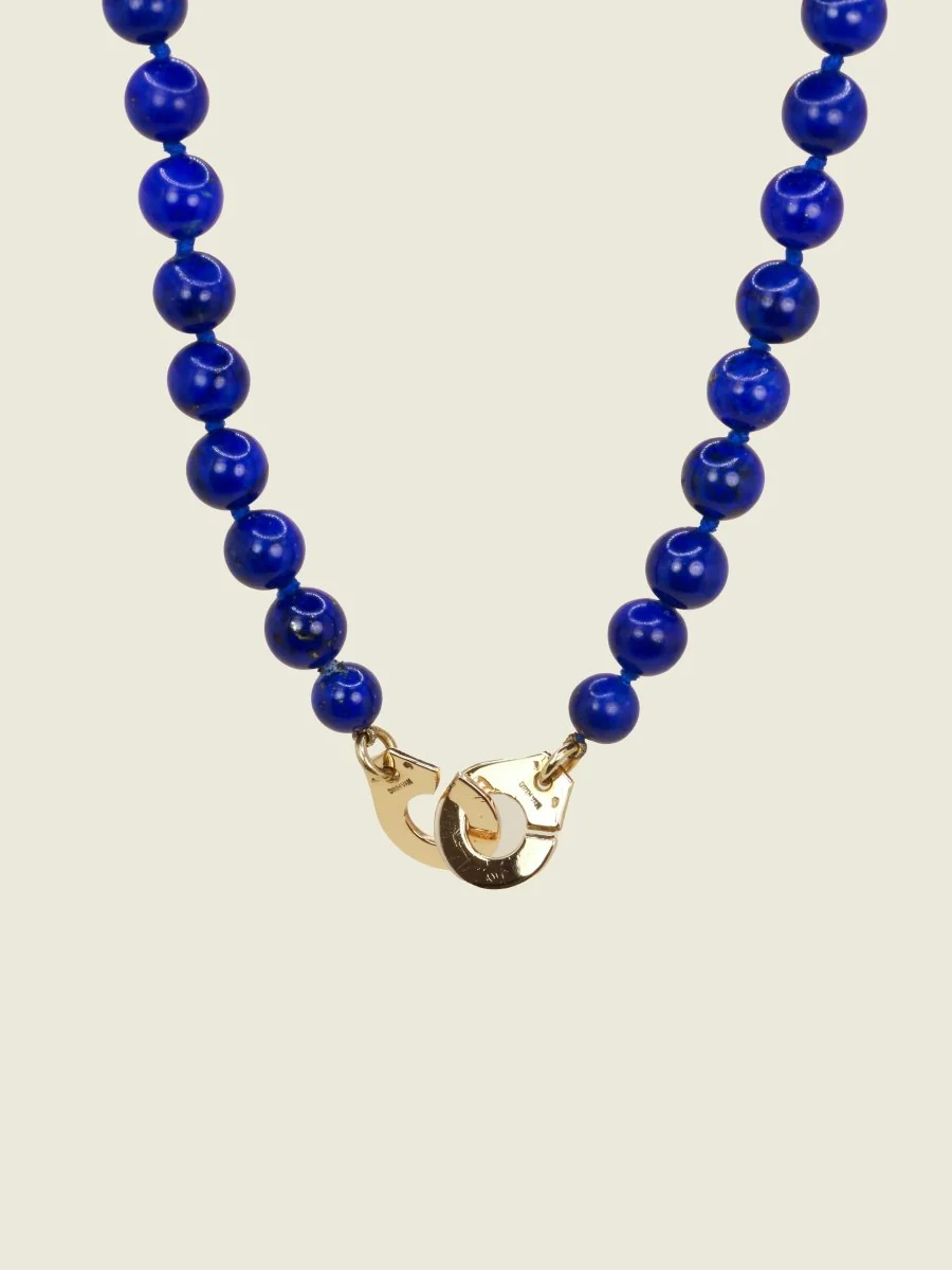 DINH VAN Collier menottes R15 or jaune lapis lazuli - Image 2