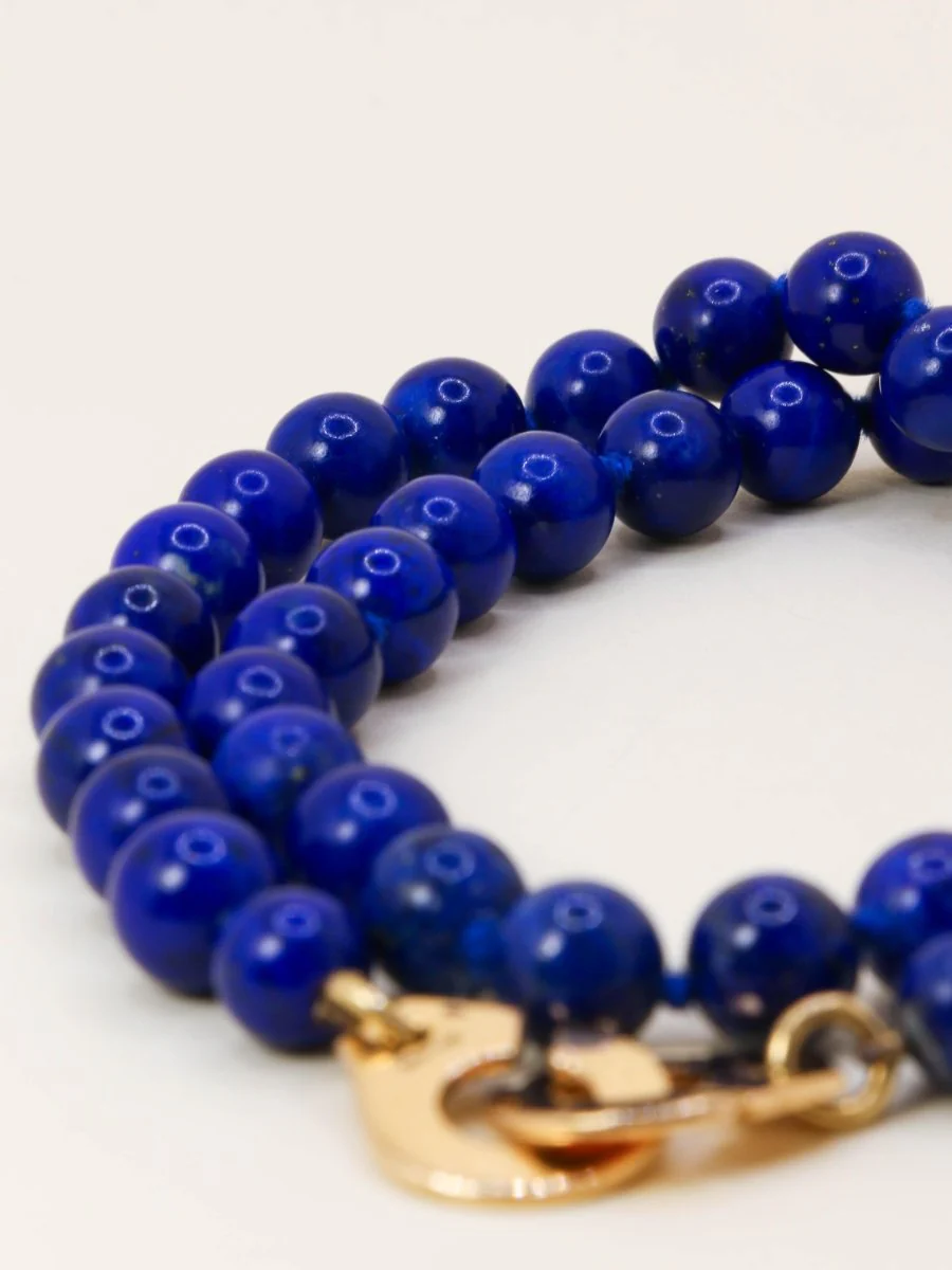 DINH VAN Collier menottes R15 or jaune lapis lazuli - Image 4
