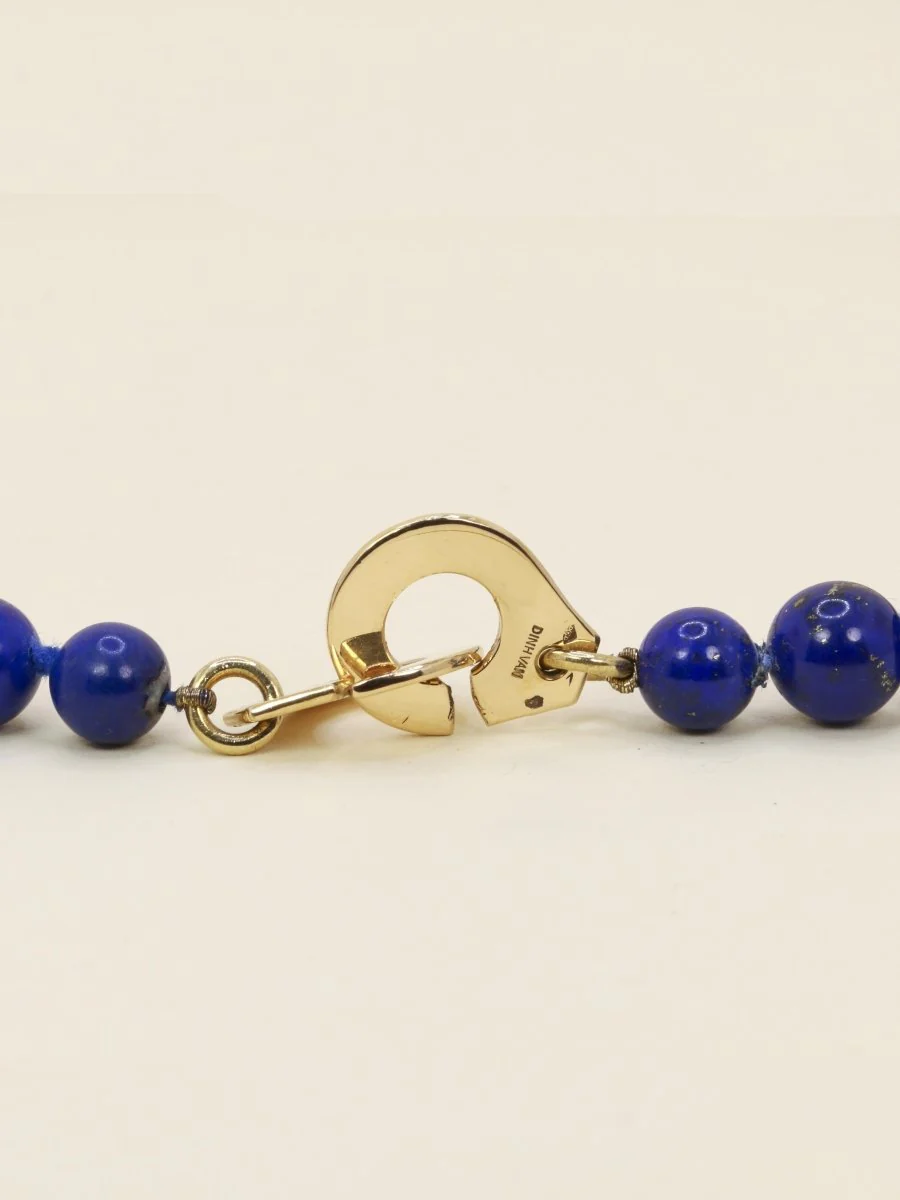 DINH VAN Collier menottes R15 or jaune lapis lazuli - Image 5