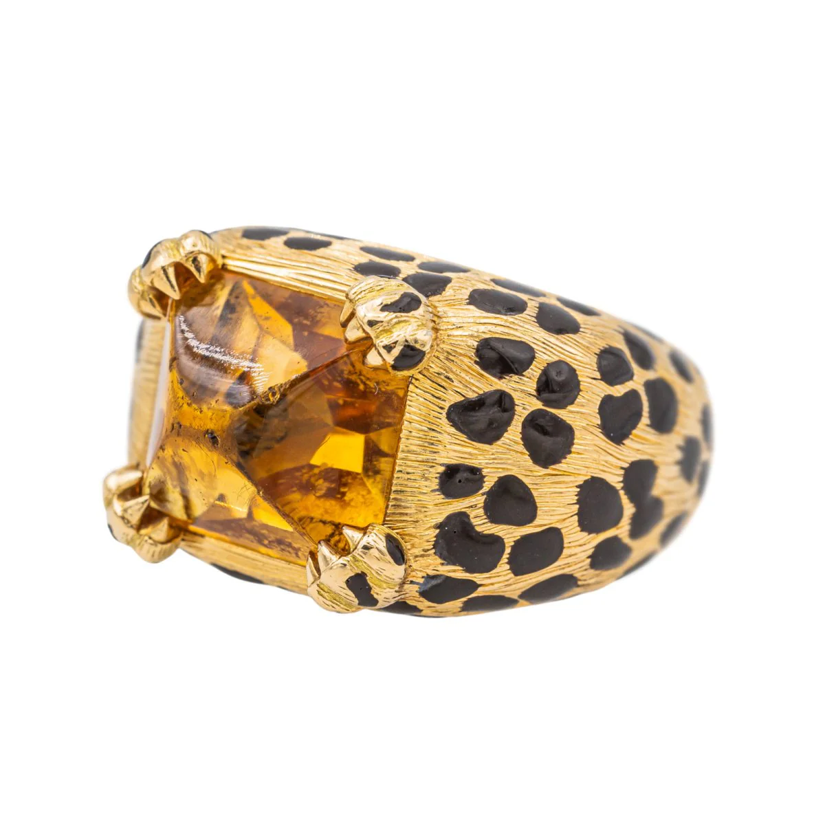 Bague Mitza Dior en or jaune avec citrine - Image 3