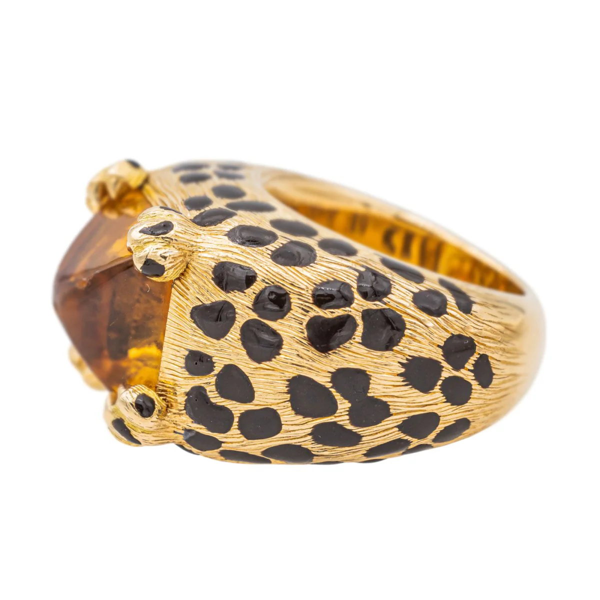 Bague Mitza Dior en or jaune avec citrine - Image 4