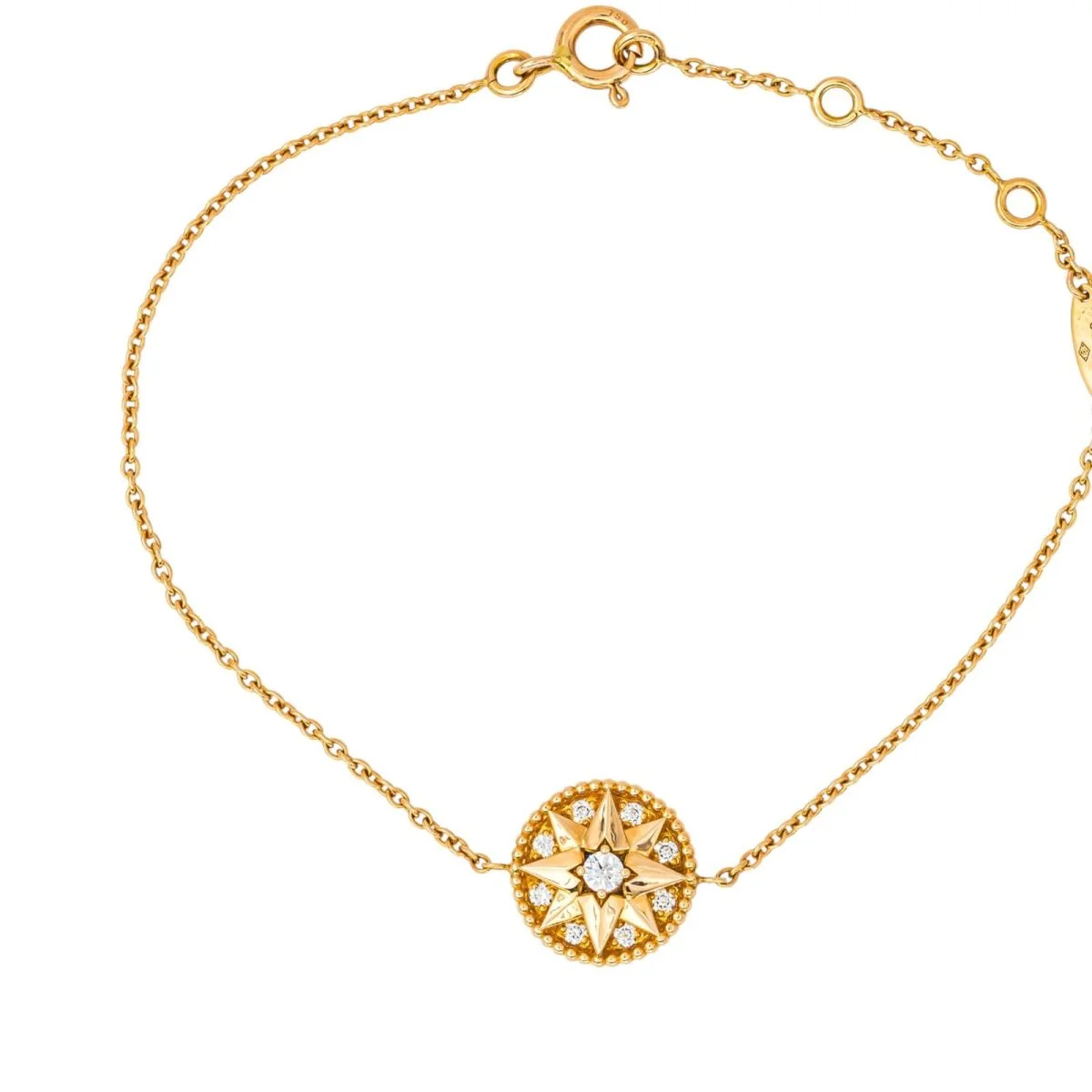 Bracelet DIOR "Rose des vents" en or rose et diamants - Image 3