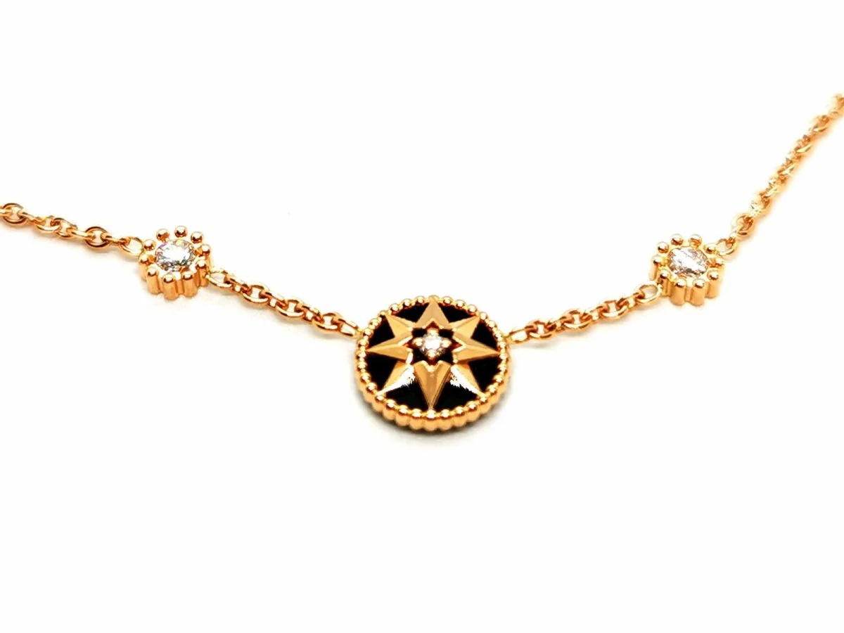 Dior Collier Pendentif Rose des vents Or rose Diamant - Image 5