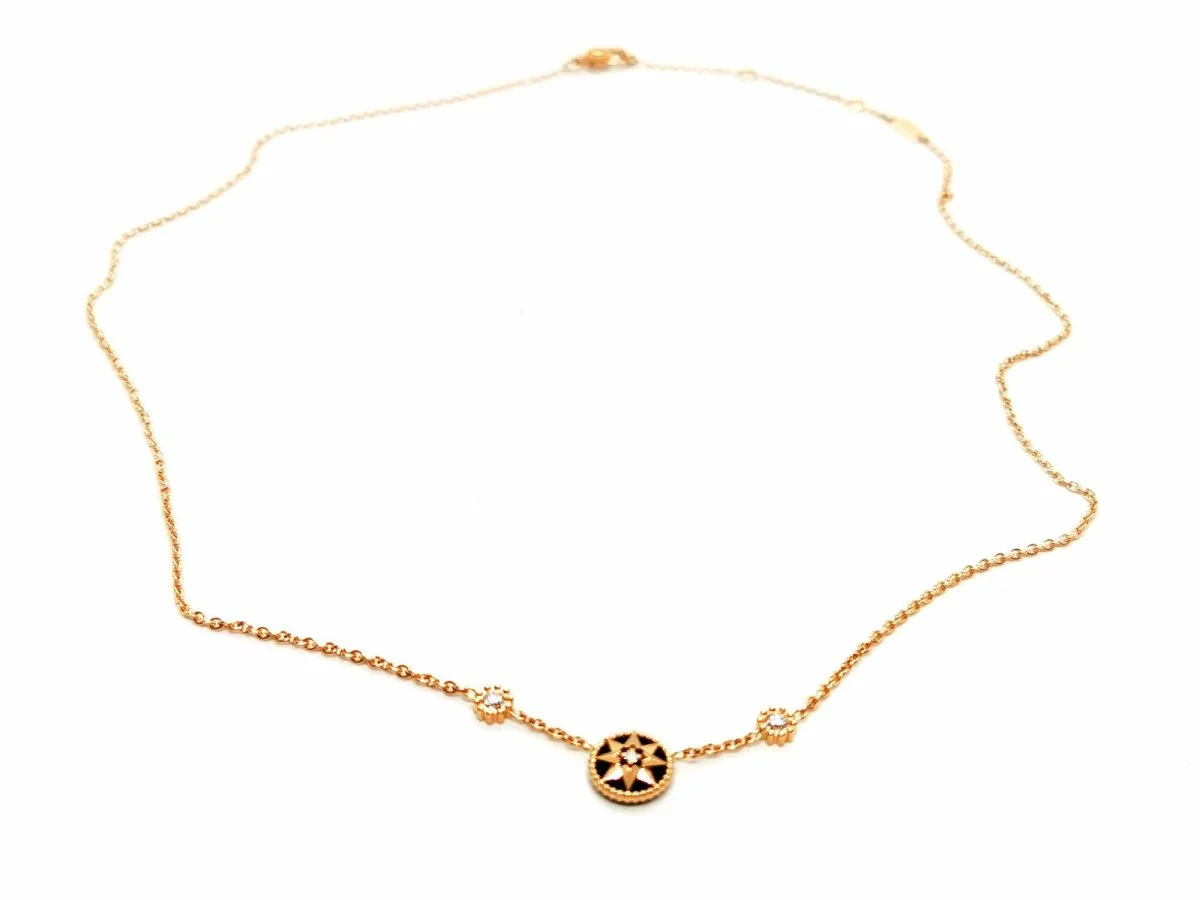 Dior Collier Pendentif Rose des vents Or rose Diamant - Image 8