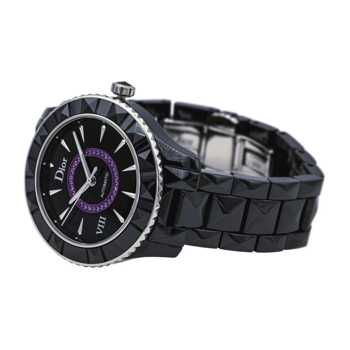 Montre DIOR "VIII" en céramique, saphir et améthyste - Image 5