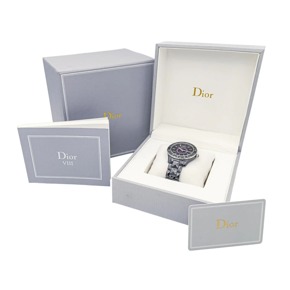 Montre DIOR "VIII" en céramique, saphir et améthyste - Image 8