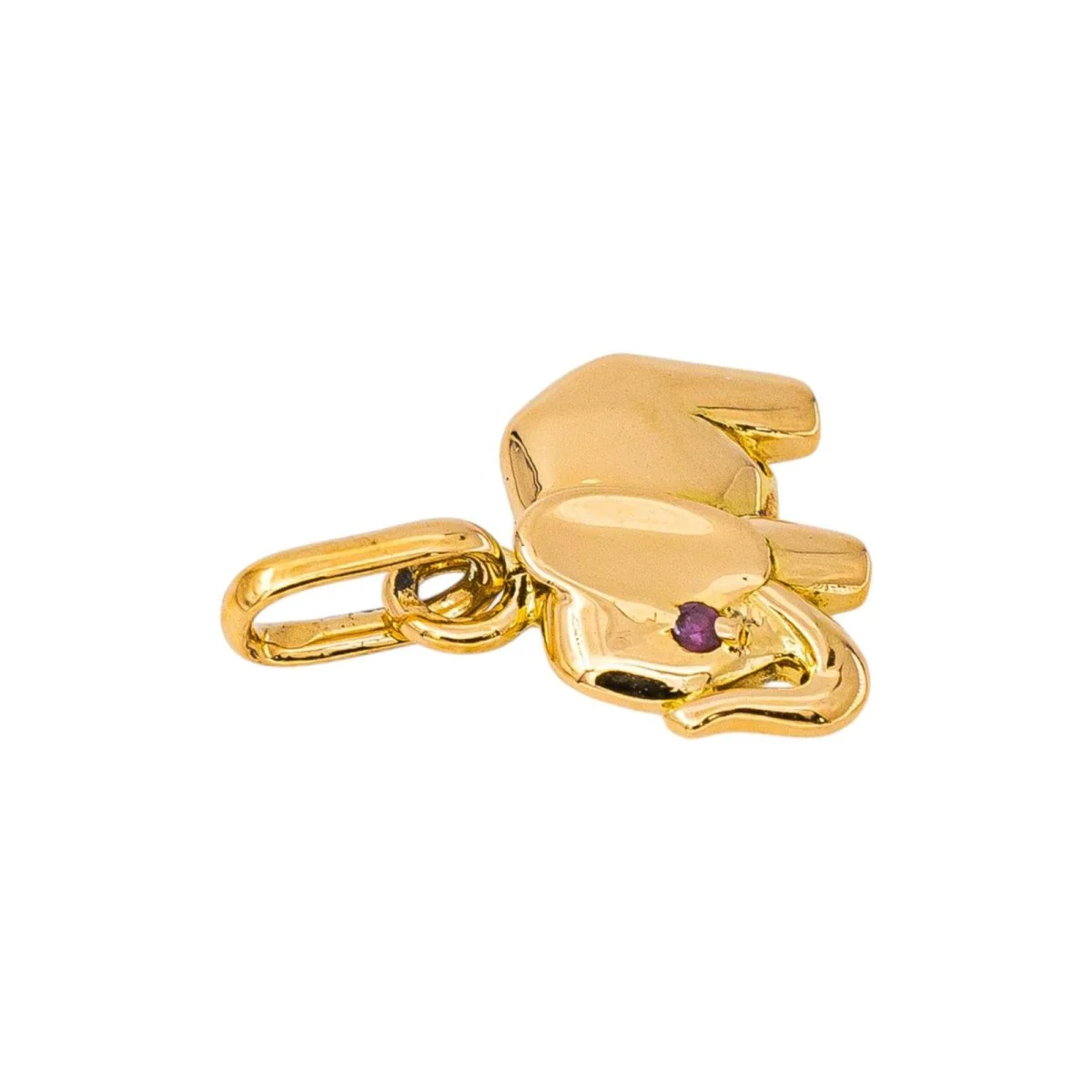 Pendentif POMELLATO "Éléphant" en or jaune et rubis - Image 3