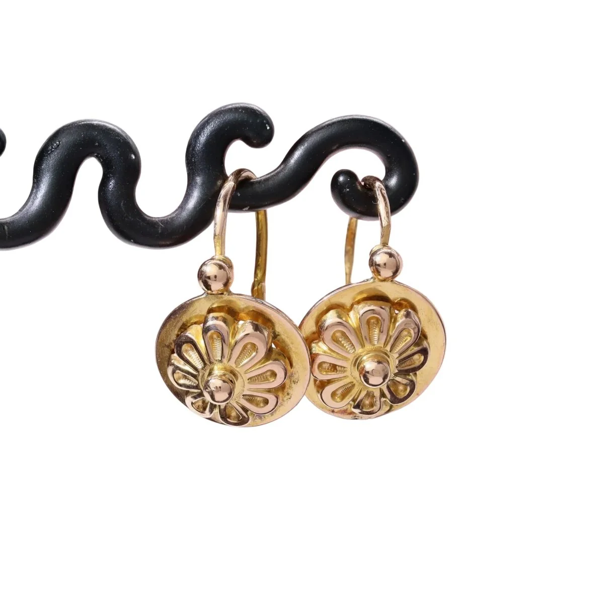 Boucles d'oreilles Dormeuses en or rose - Image 4