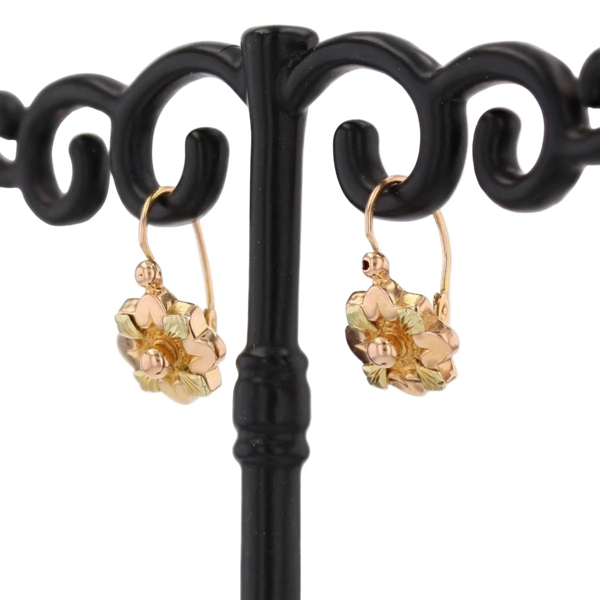 Boucles d'oreilles Dormeuses en or rose - Image 3