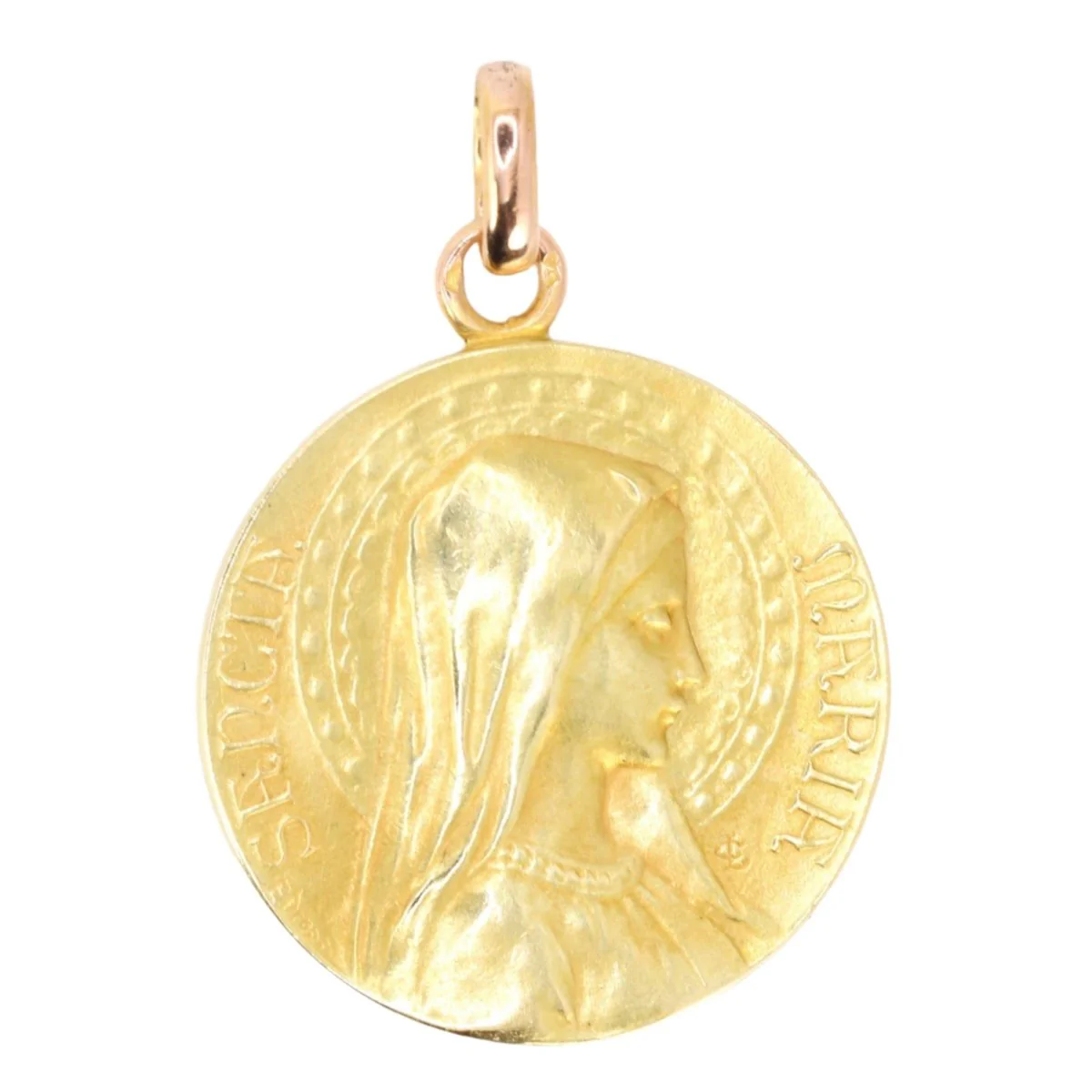 DROPSY Médaille Art Nouveau Sancta Maria or jaune