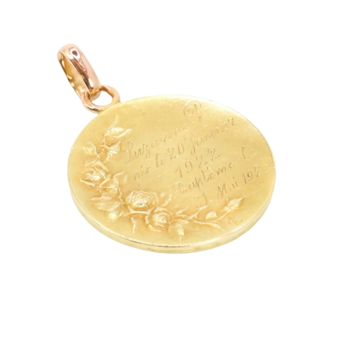 DROPSY Médaille Art Nouveau Sancta Maria or jaune - Image 5