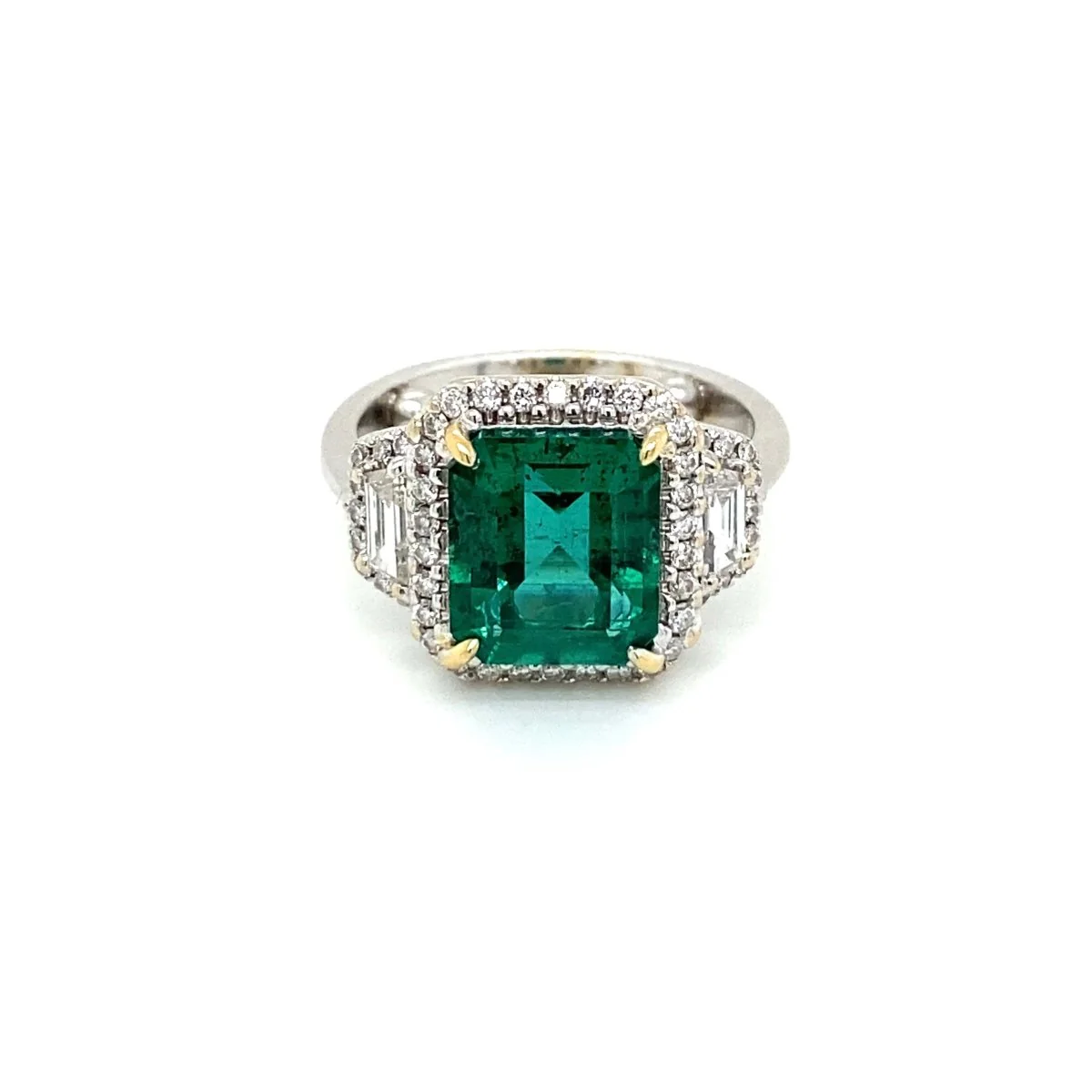 Bague en or avec émeraude non traitée de 3,33 carats certifiée par le Domaine - Image 12