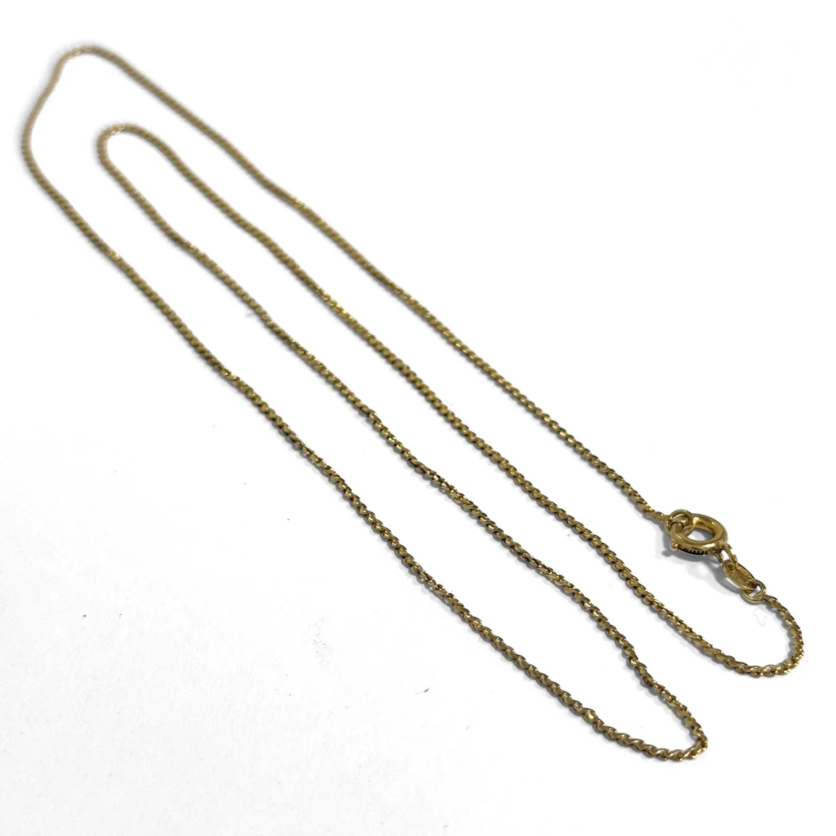 Collier maille plate en or jaune - Image 4