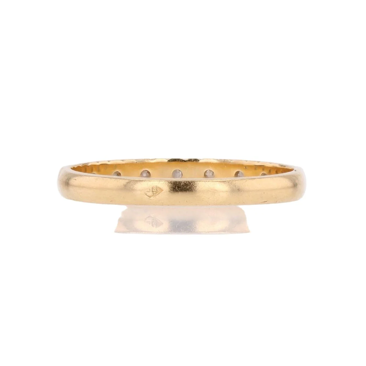 Bague Alliance en or jaune et diamants - Image 4