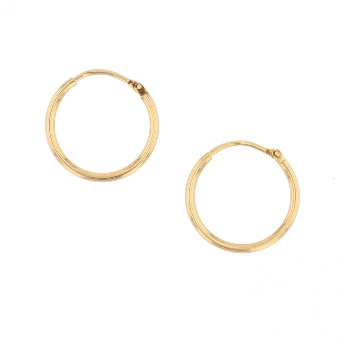 Fines boucles d'oreilles créoles or jaune