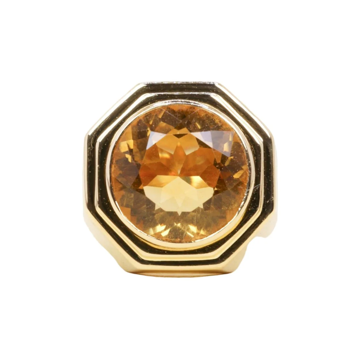 Bague Chevalière FRED en or jaune et citrine - Image 3
