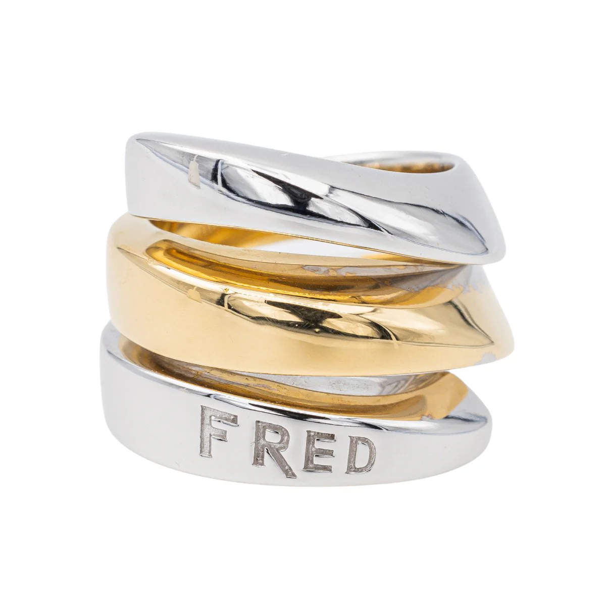 Bague FRED en or blanc et or jaune