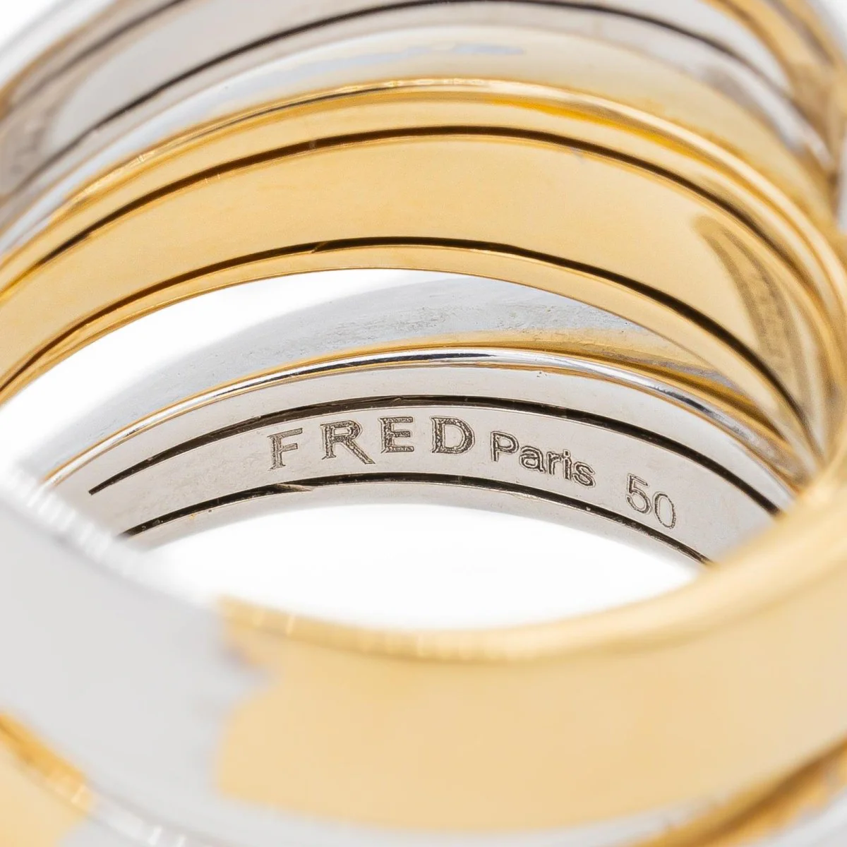 Bague FRED en or blanc et or jaune - Image 4
