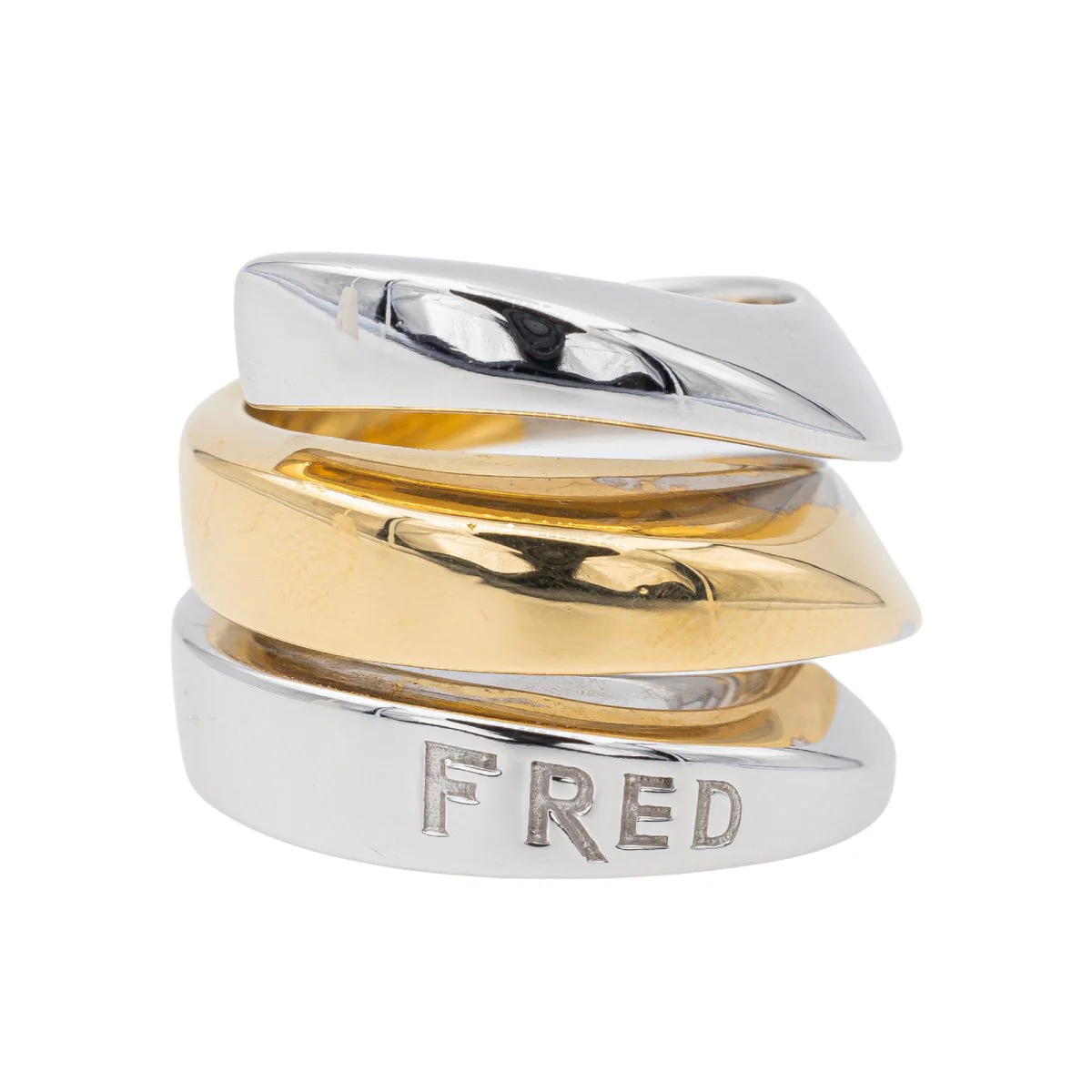 Bague FRED en or blanc et or jaune - Image 6