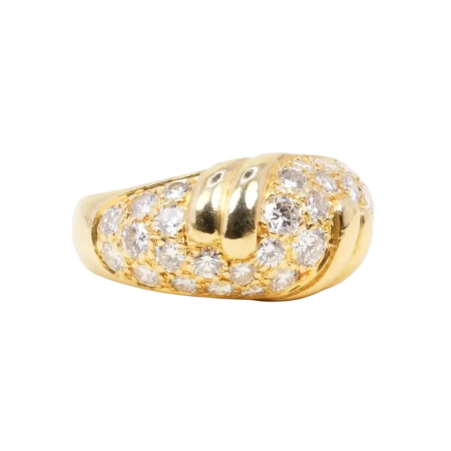 Bague FRED Panthère en or jaune et diamants