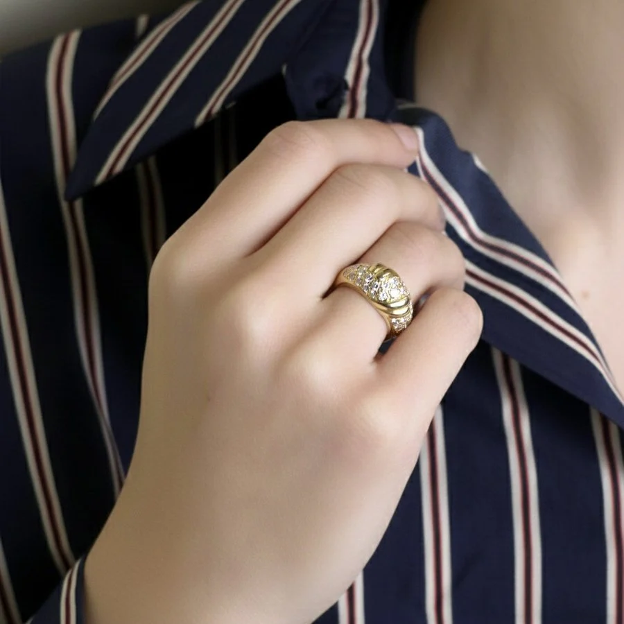 Bague FRED Panthère en or jaune et diamants - Image 2