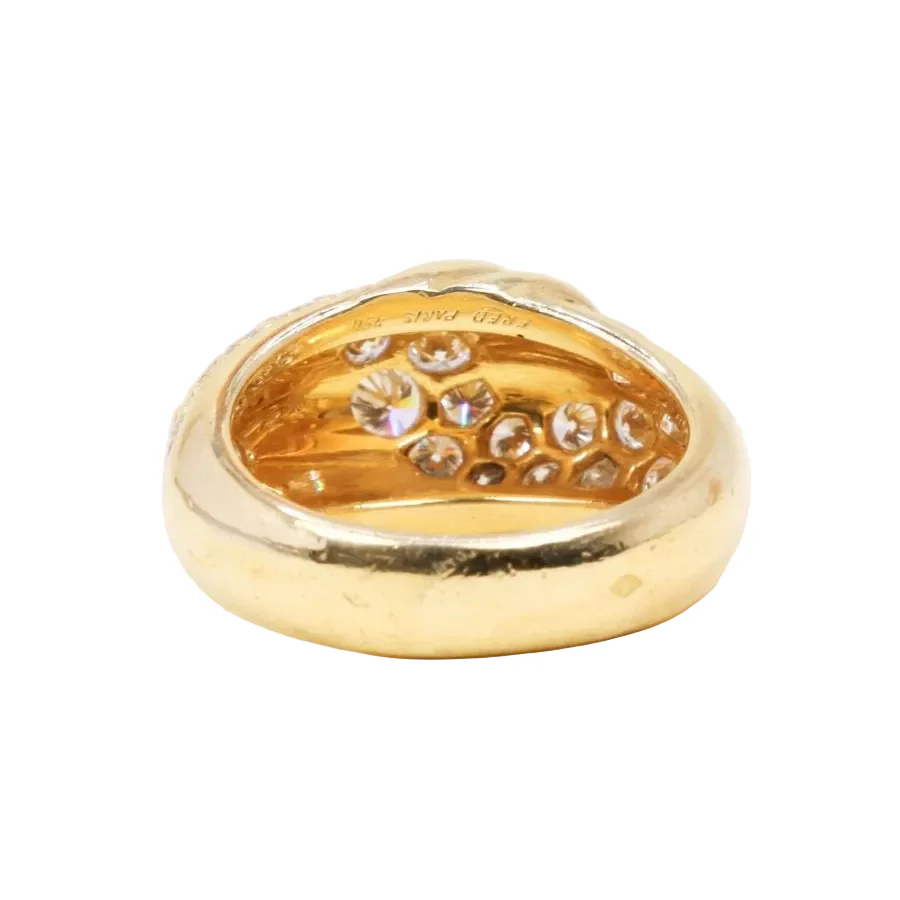 Bague FRED Panthère en or jaune et diamants - Image 6