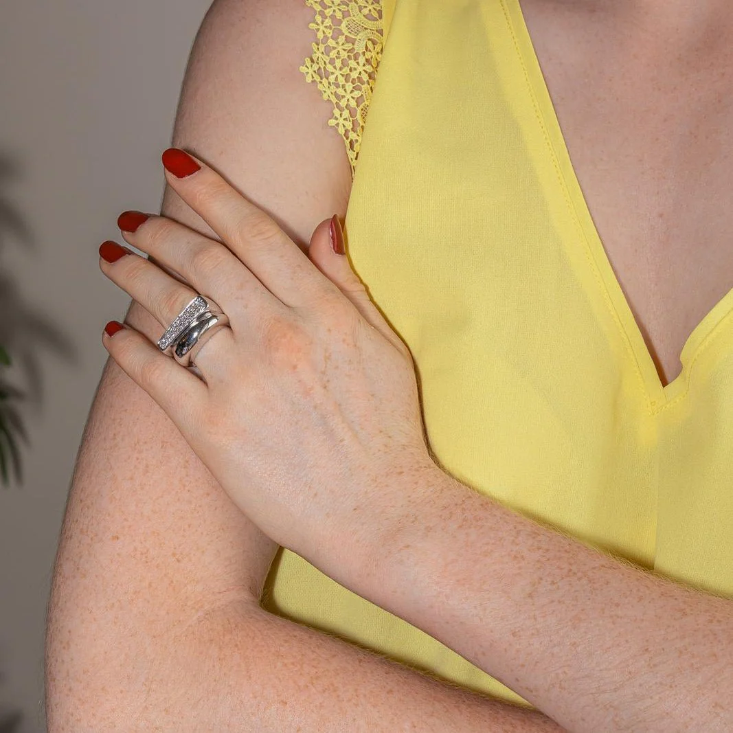 Bague Pavée FRED "Success" en or blanc et diamants - Image 2