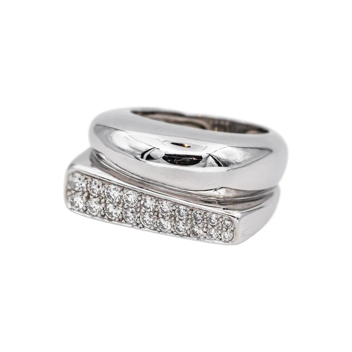 Bague Pavée FRED "Success" en or blanc et diamants - Image 3