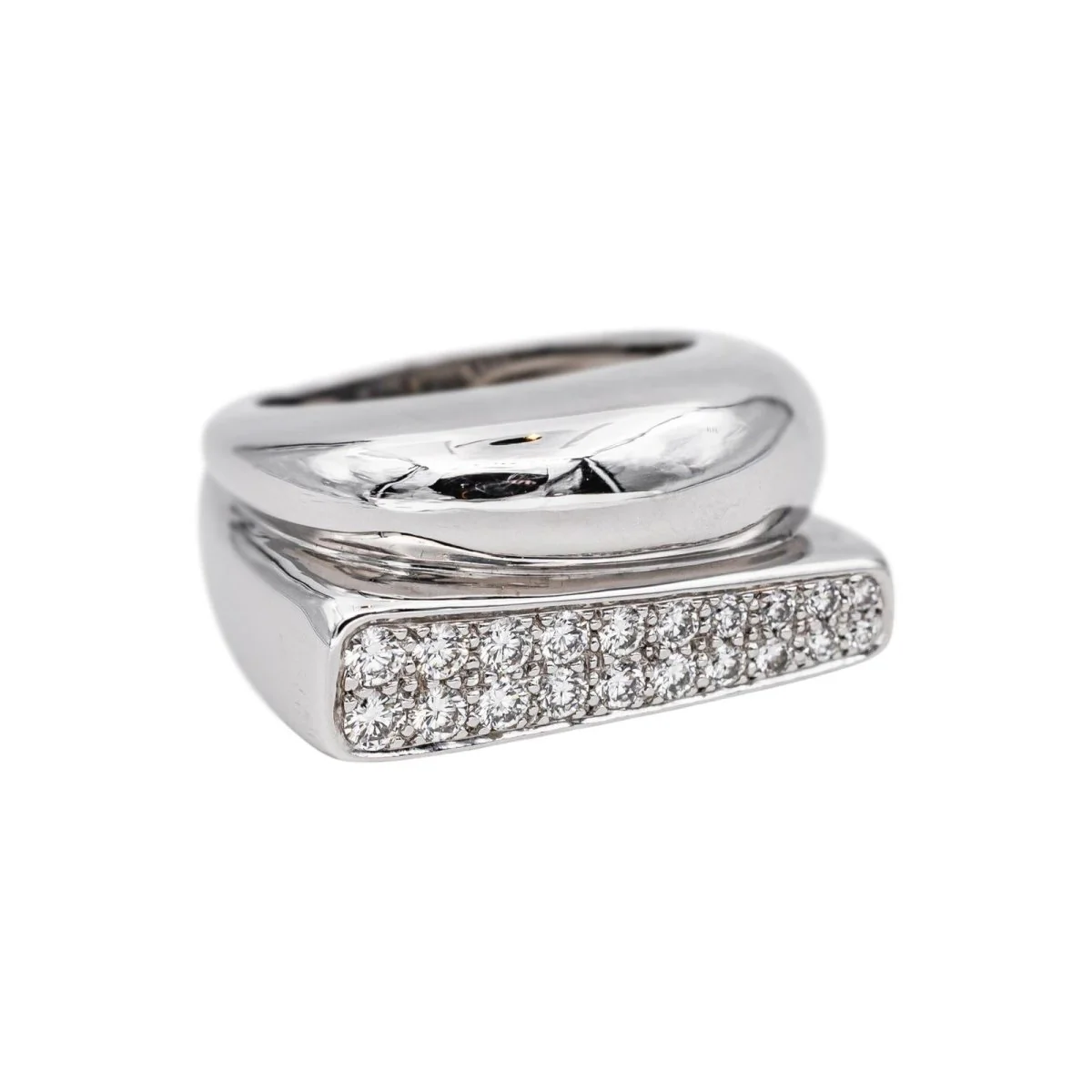 Bague Pavée FRED "Success" en or blanc et diamants - Image 6