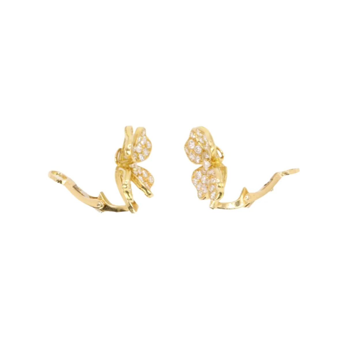 FRED Boucles d'oreilles Trèfles or jaune diamants - Image 8
