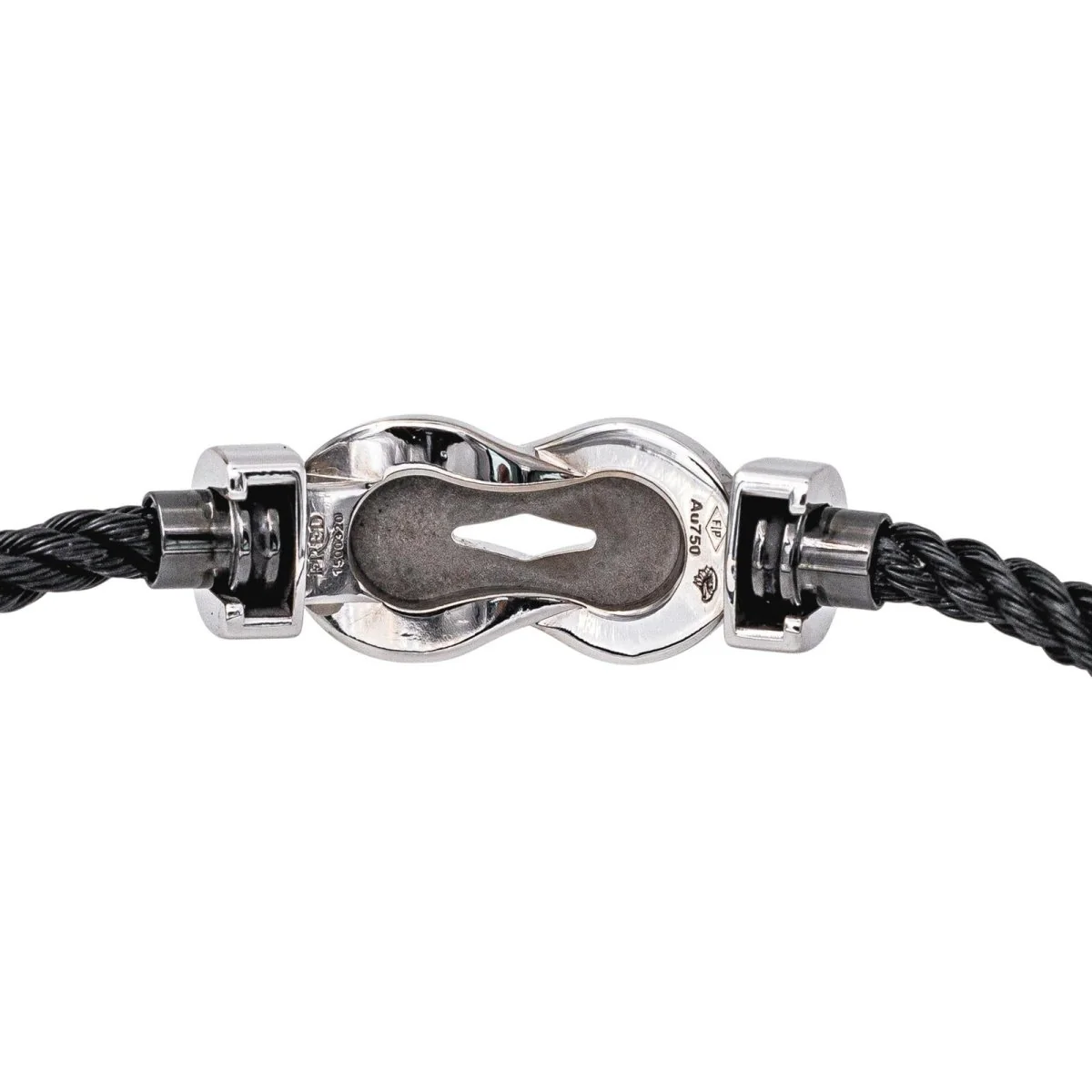 Bracelet FRED "Chance Infinie" en or blanc, acier, nylon et diamants - Image 5