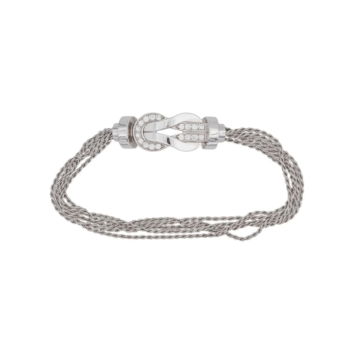 Bracelet Maille FRED "Chance Infinie" en or blanc et diamants - Image 3
