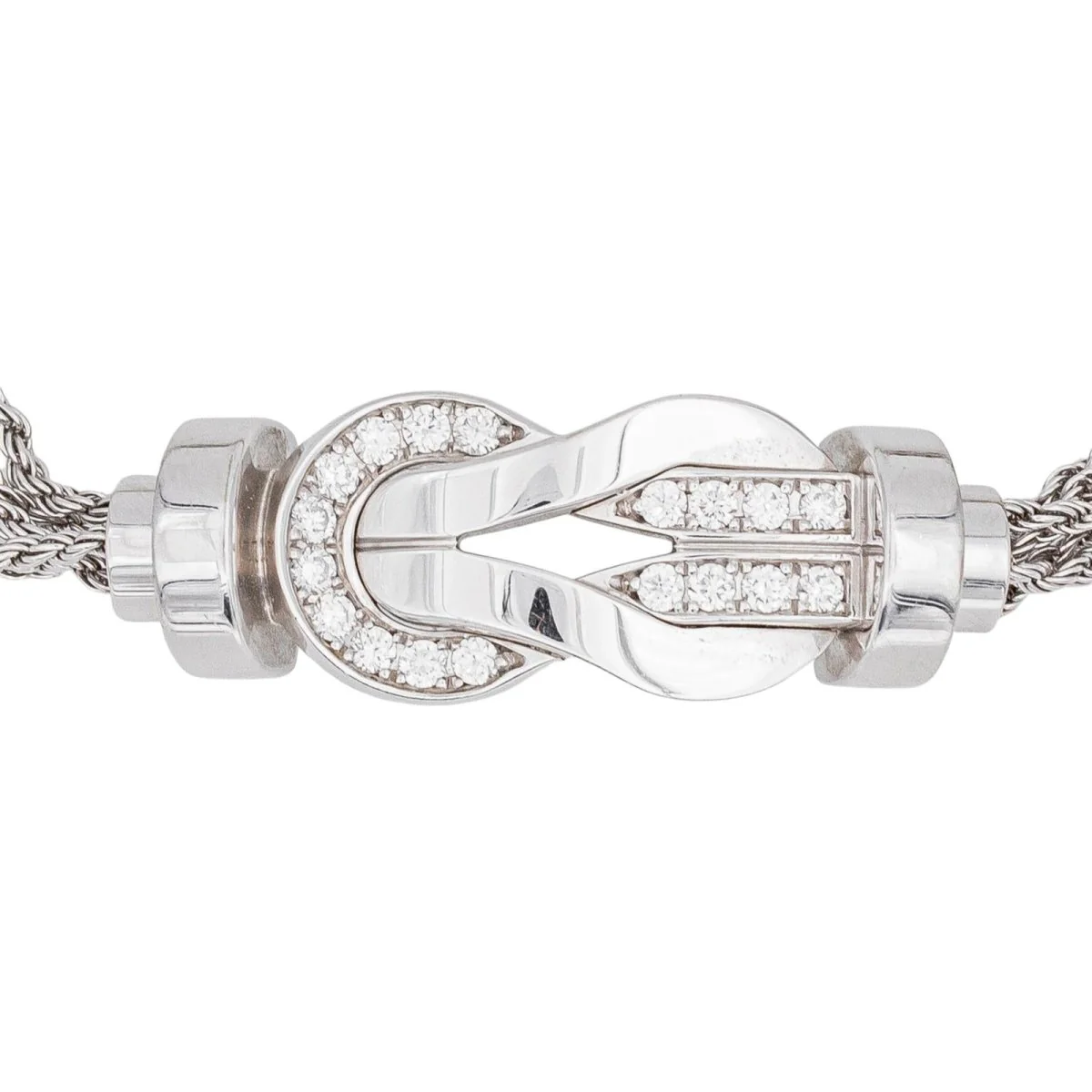 Bracelet Maille FRED "Chance Infinie" en or blanc et diamants - Image 4