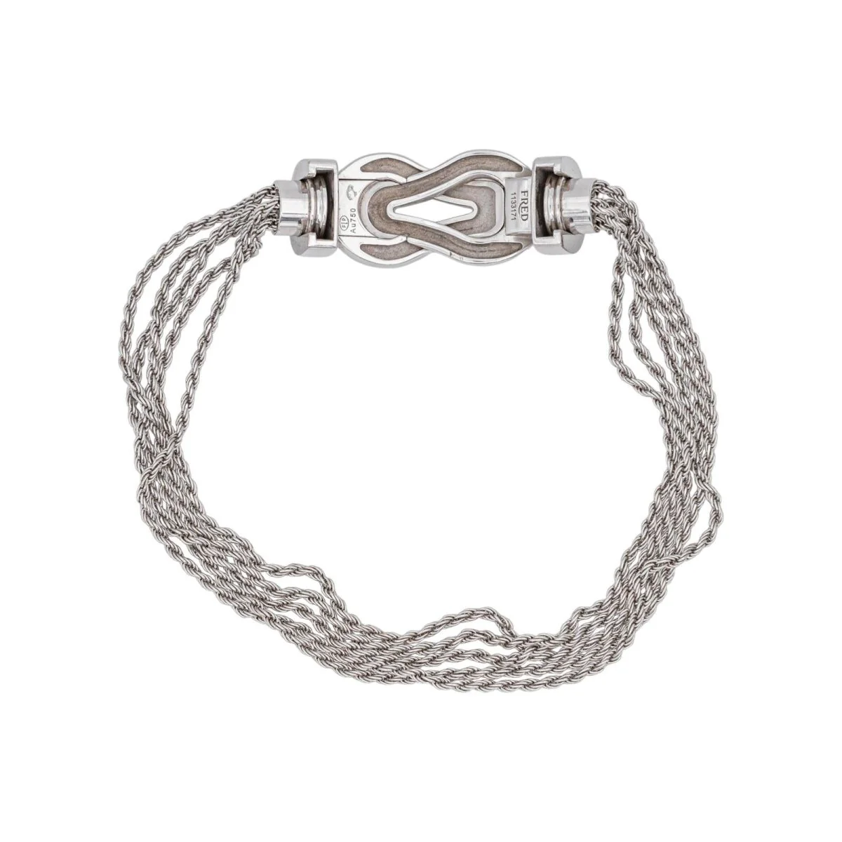 Bracelet Maille FRED "Chance Infinie" en or blanc et diamants - Image 5