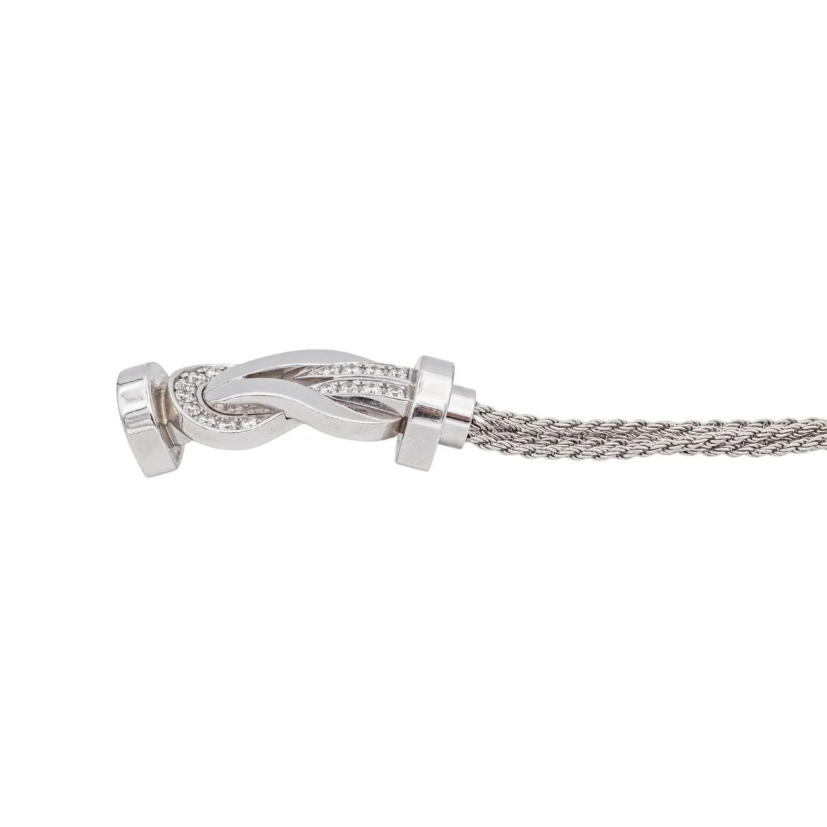 Bracelet Maille FRED "Chance Infinie" en or blanc et diamants - Image 6