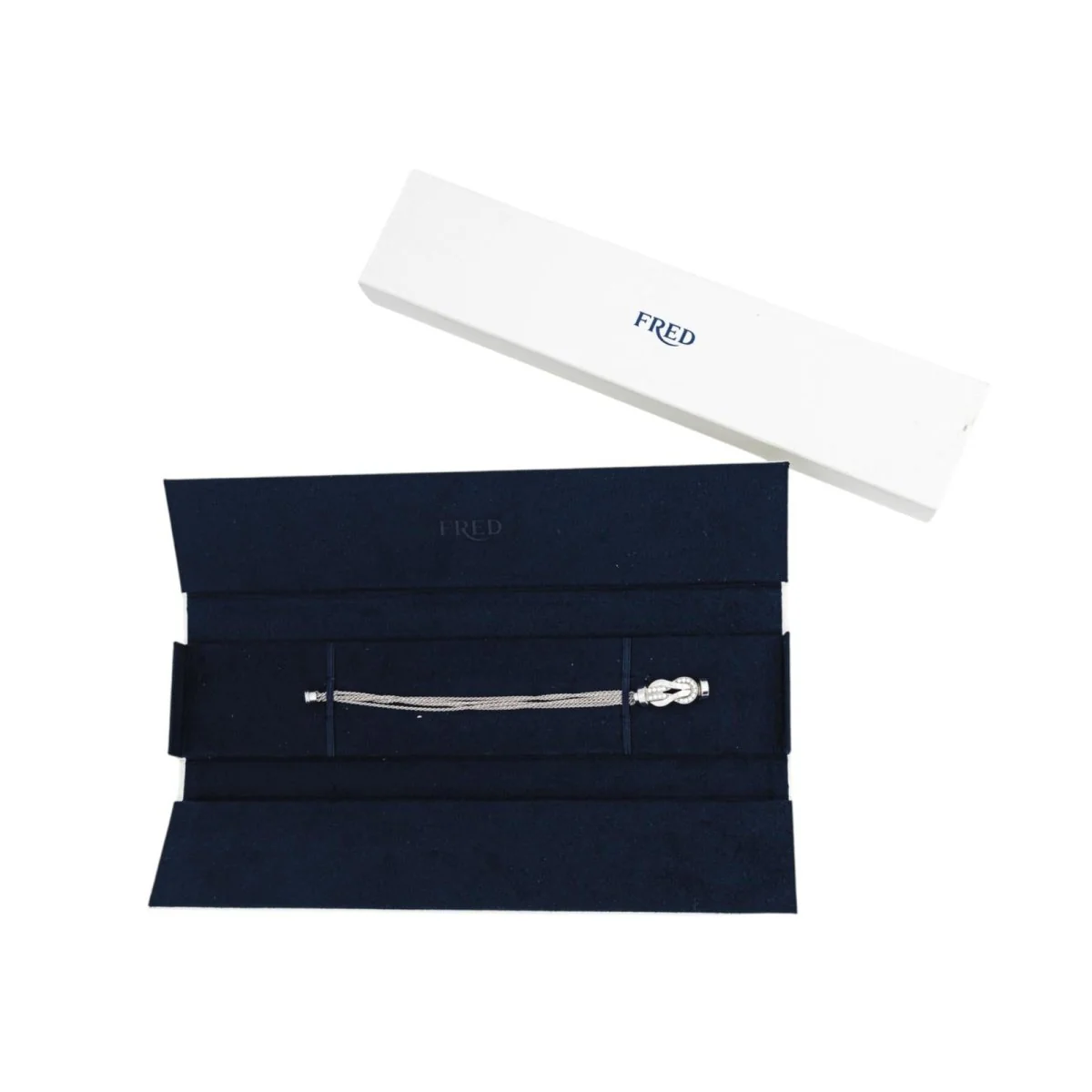 Bracelet Maille FRED "Chance Infinie" en or blanc et diamants - Image 8