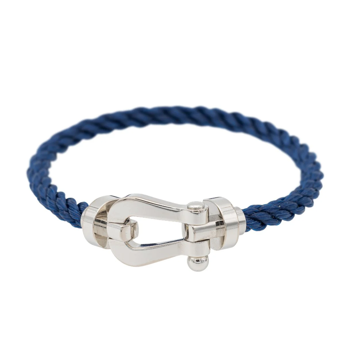 Bracelet FRED "Force 10" manille en or blanc GM