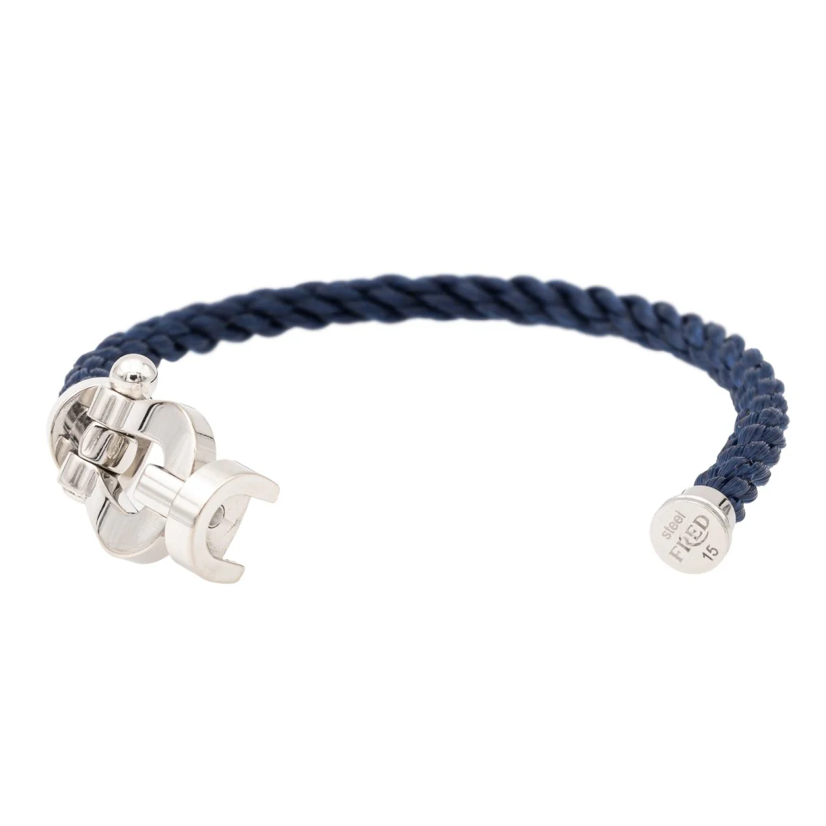 Bracelet FRED "Force 10" manille en or blanc GM - Image 6
