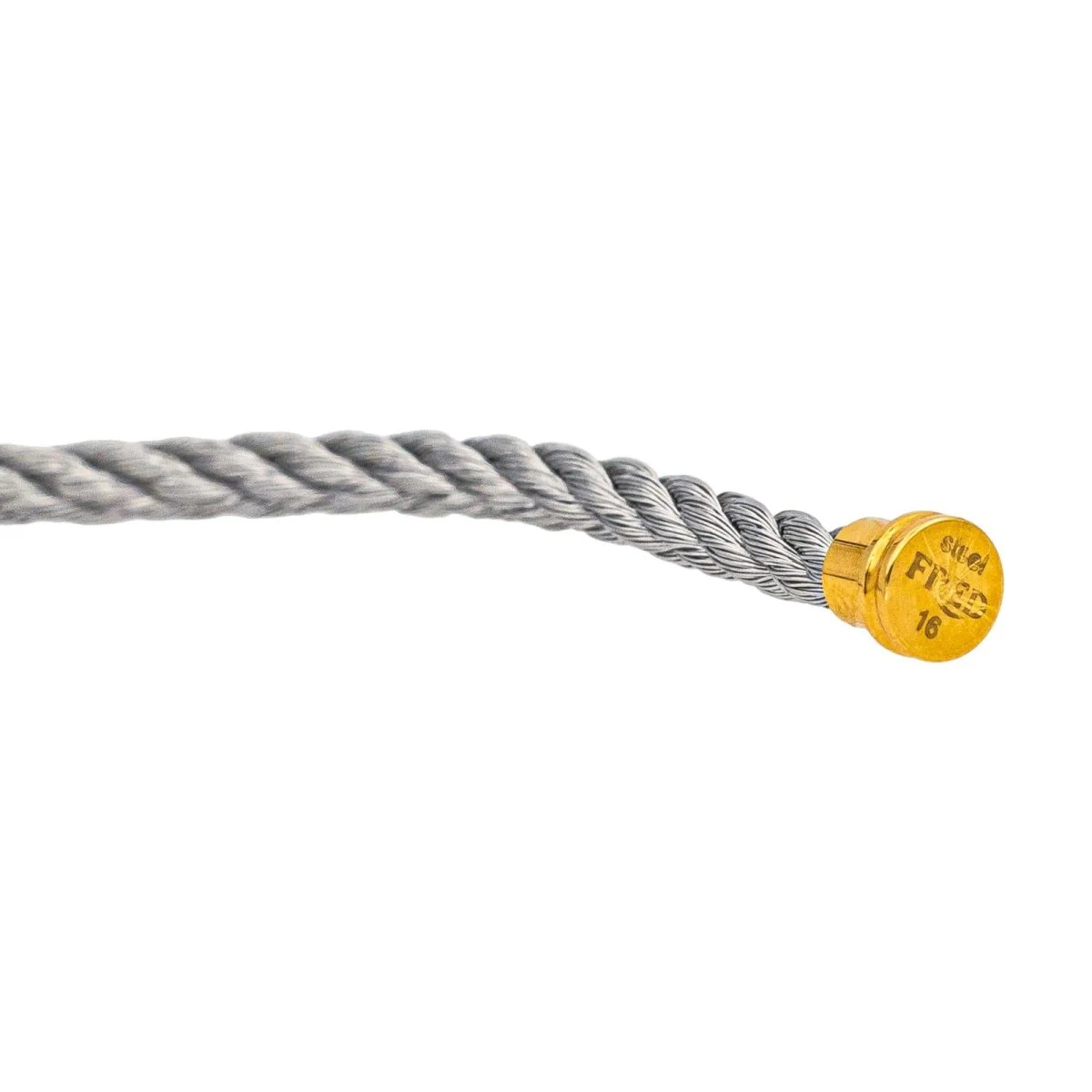 Bracelet Souple FRED "Force 10" en or jaune, acier et diamants - Image 7