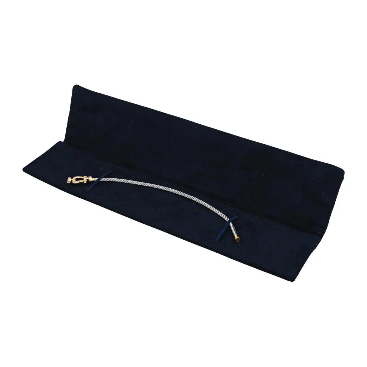 Bracelet Souple FRED "Force 10" en or jaune, acier et diamants - Image 8