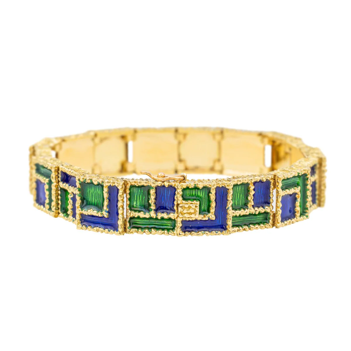 Bracelet FRED et GEORLAND en émail et or jaune - Image 5