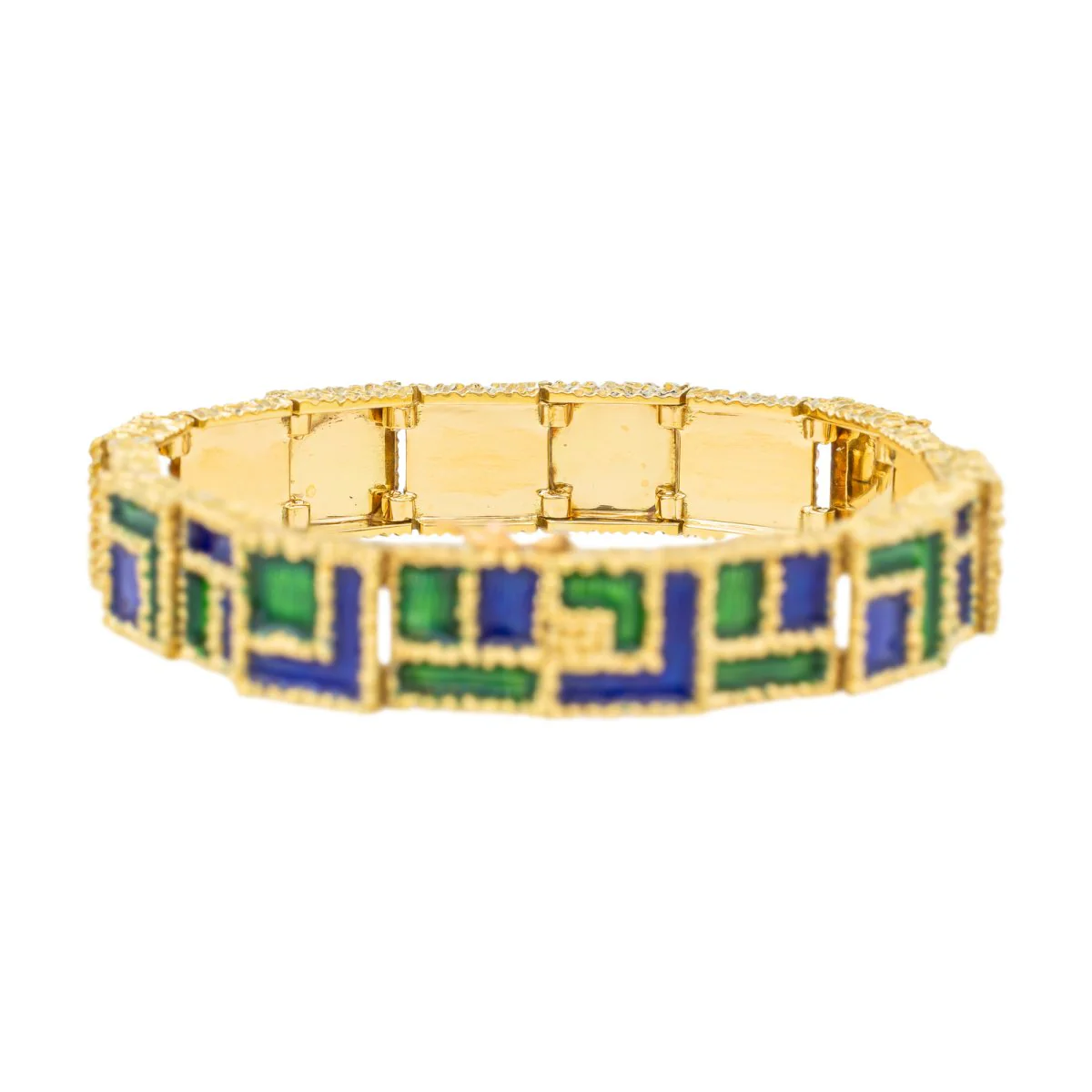 Bracelet FRED et GEORLAND en émail et or jaune - Image 6