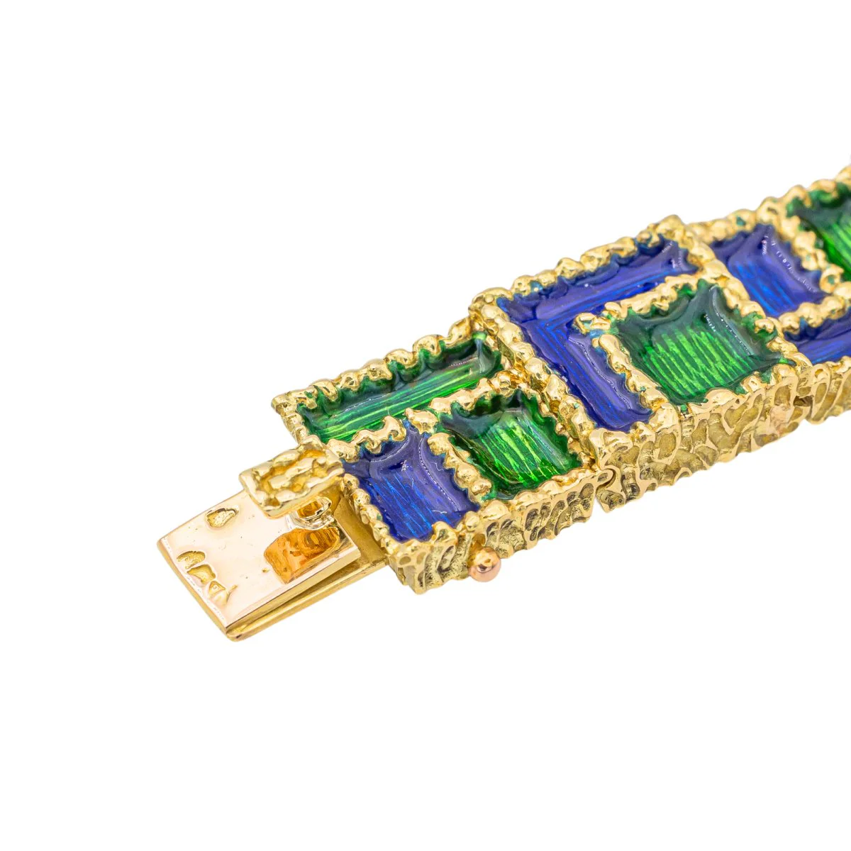 Bracelet FRED et GEORLAND en émail et or jaune - Image 7